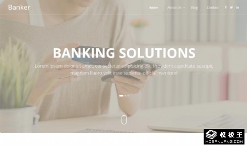 金融产品服务响应式网页模板