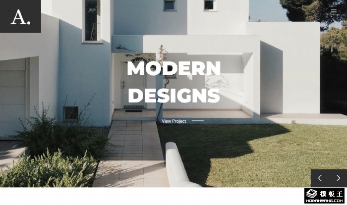 现代建筑空间设计网站模板